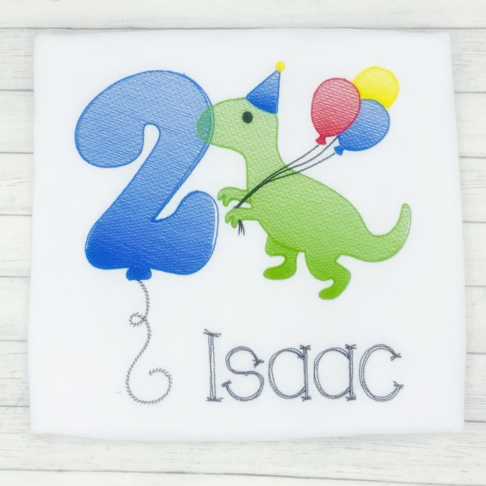 Boys Birthday Dinosaur Sketch Shirt(age 1-9)