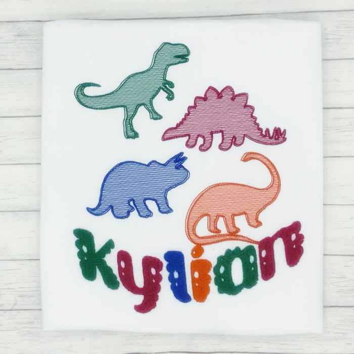 Dinosaur Mix Sketch (boy) - Name Shirt