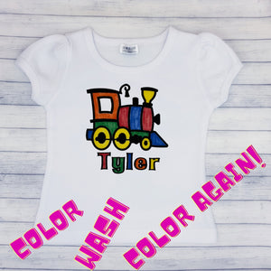 Color Me Embroidery - Rabbit in Car - Washable Markers Included