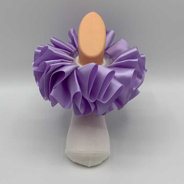 Ruffle Socks - Lavender Ribbon (detachable)