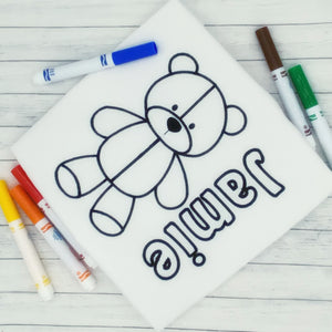 Color Me Embroidery - Bear - Washable Markers Included