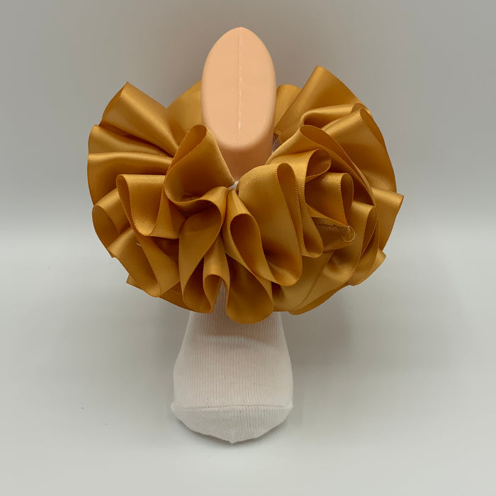 Ruffle Socks - Gold Ribbon (detachable)