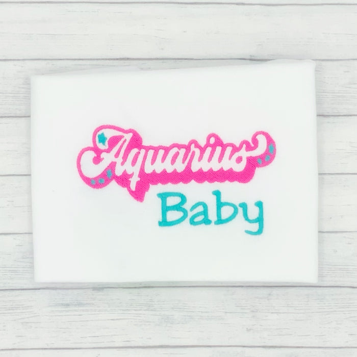 Zodiac Neon Pink & Teal Bodysuit (**all zodiac signs available in this color**)