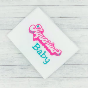 Zodiac Neon Pink & Teal Bodysuit (**all zodiac signs available in this color**)