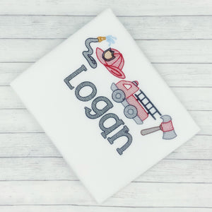 Firefighter Equipment Sketch - Name Shirt