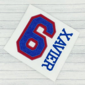 Boys Birthday Varsity Number Shirt (age 1-9)