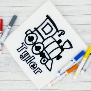 Color Me Embroidery - Train - Washable Markers Included