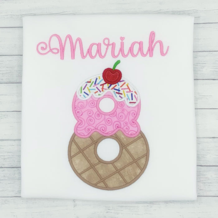 Ice Cream Eighth Girls Birthday Shirt