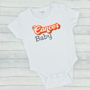 Zodiac Neon Orange & Grey Bodysuit (**all zodiac signs available in this color**)