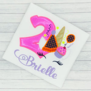 Unicorn Girls Birthday Celebration Shirt (age 1-9)