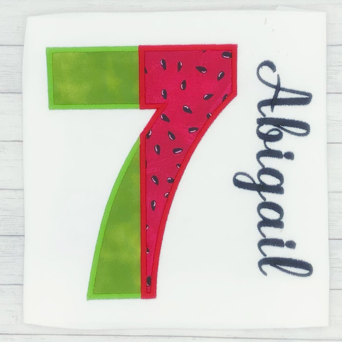 Girls Birthday Watermelon Shirt (age 1-9)