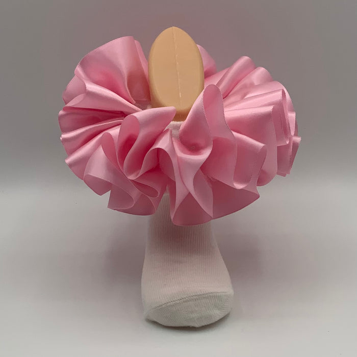 Ruffle Socks - Light Pink Ribbon (detachable)