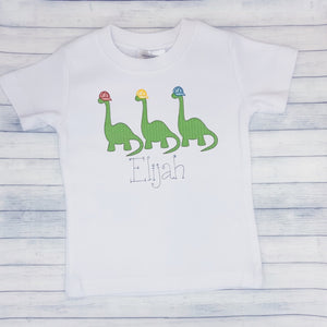 Dinosaurs w/ Hats Name Shirt
