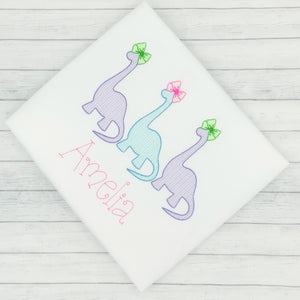 Dinosaurs w/ Bows Name Shirt
