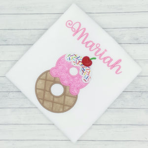 Ice Cream Eighth Girls Birthday Shirt