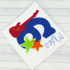 Boys Birthday Rock Star Shirt (age 1-9)
