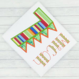 Boys Birthday Dinosaur Number Shirt, Stripes(age 1-9)